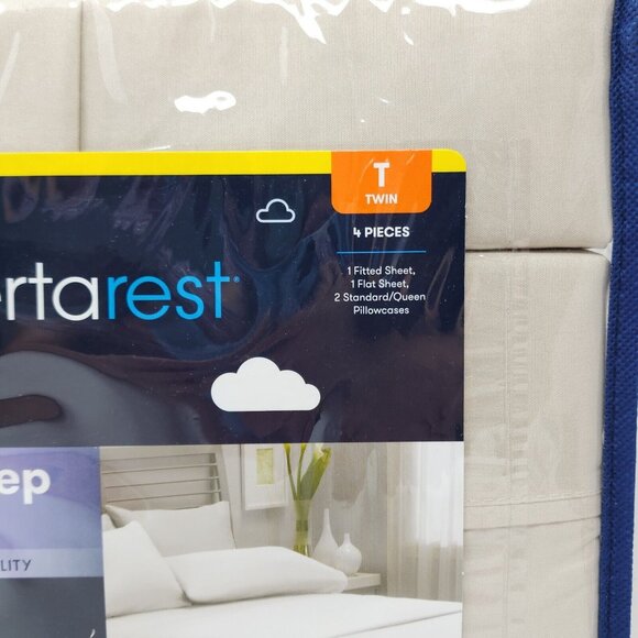 Serta SertaRest Comfy Sleep Sheet Set Sheets Secure Fit On Mattress Twin 4 pc - Picture 8 of 10